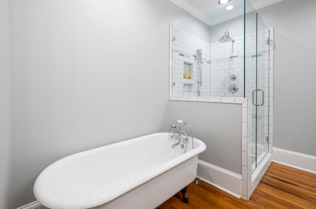 Bathroom plumbing remodeling.